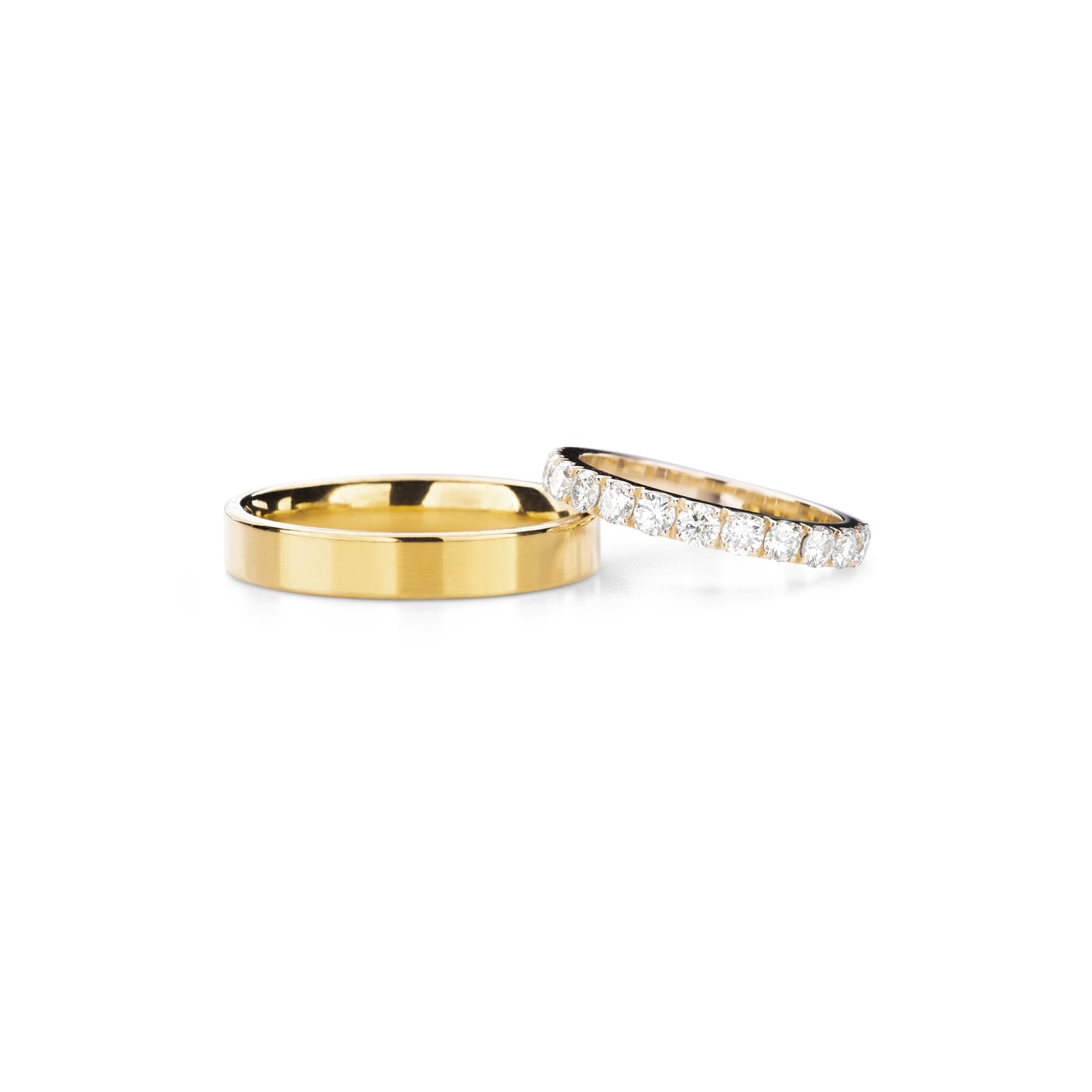 Золотые обручальные кольца с бриллиантами "VKA 342"