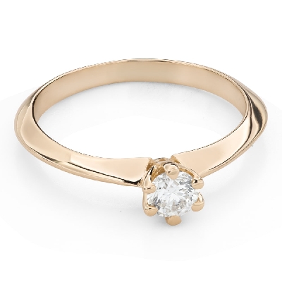 Золотое кольцо с  Бриллиантом "Королева 229"