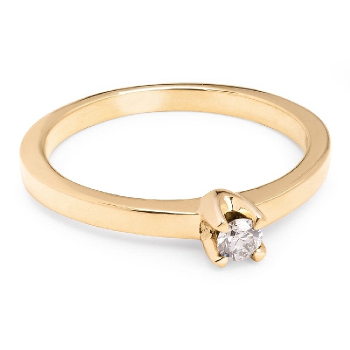 Золотое кольцо с  Бриллиантом "Богиня 521"