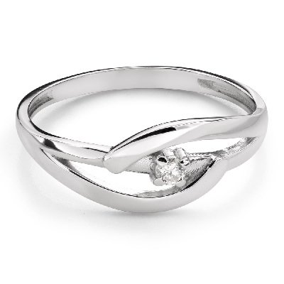 Помолвочное кольцо с Бриллиантом "В объятиях любви 137"
