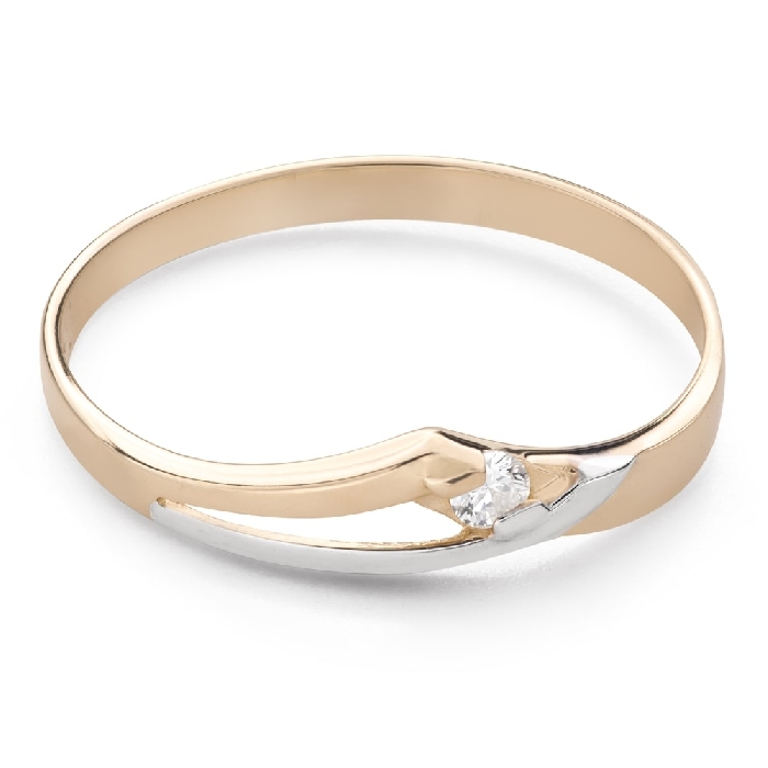 Помолвочное кольцо с Бриллиантом "В объятиях любви 139"