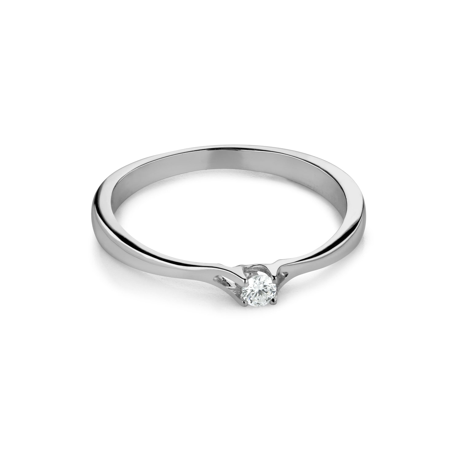 Помолвочное кольцо с Бриллиантом "В объятиях любви 144"