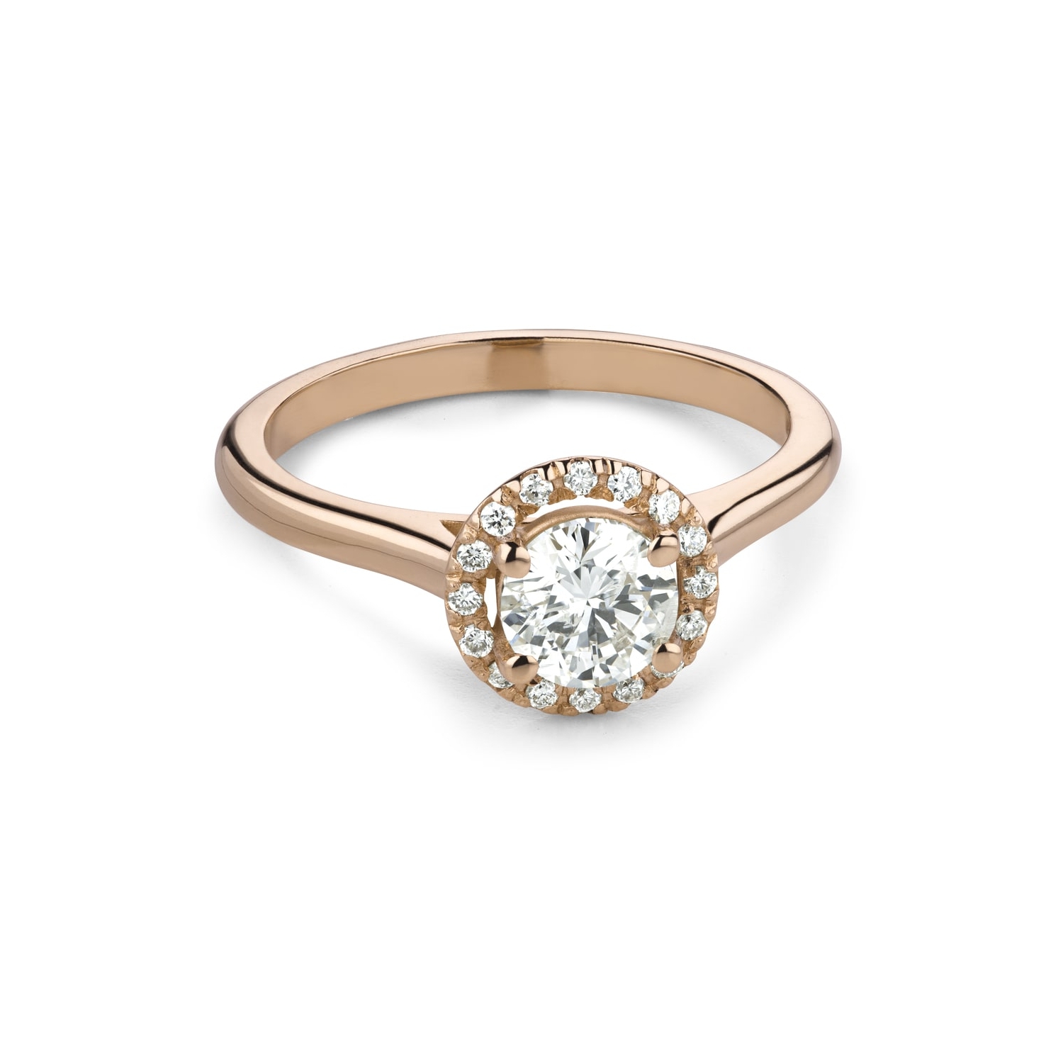 Помолвочное кольцо с Бриллиантом "Бриллиантовый цветок 69"