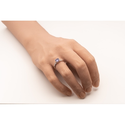 Помолвочное кольцо с драгоценными камнями "Краски 128"