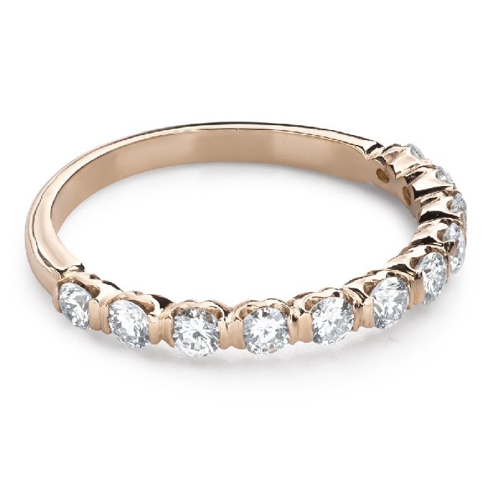Золотое кольцо с Бриллиантами "Алмазная полоска 104"