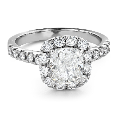 Помолвочное кольцо с алмазами "Корона 27"