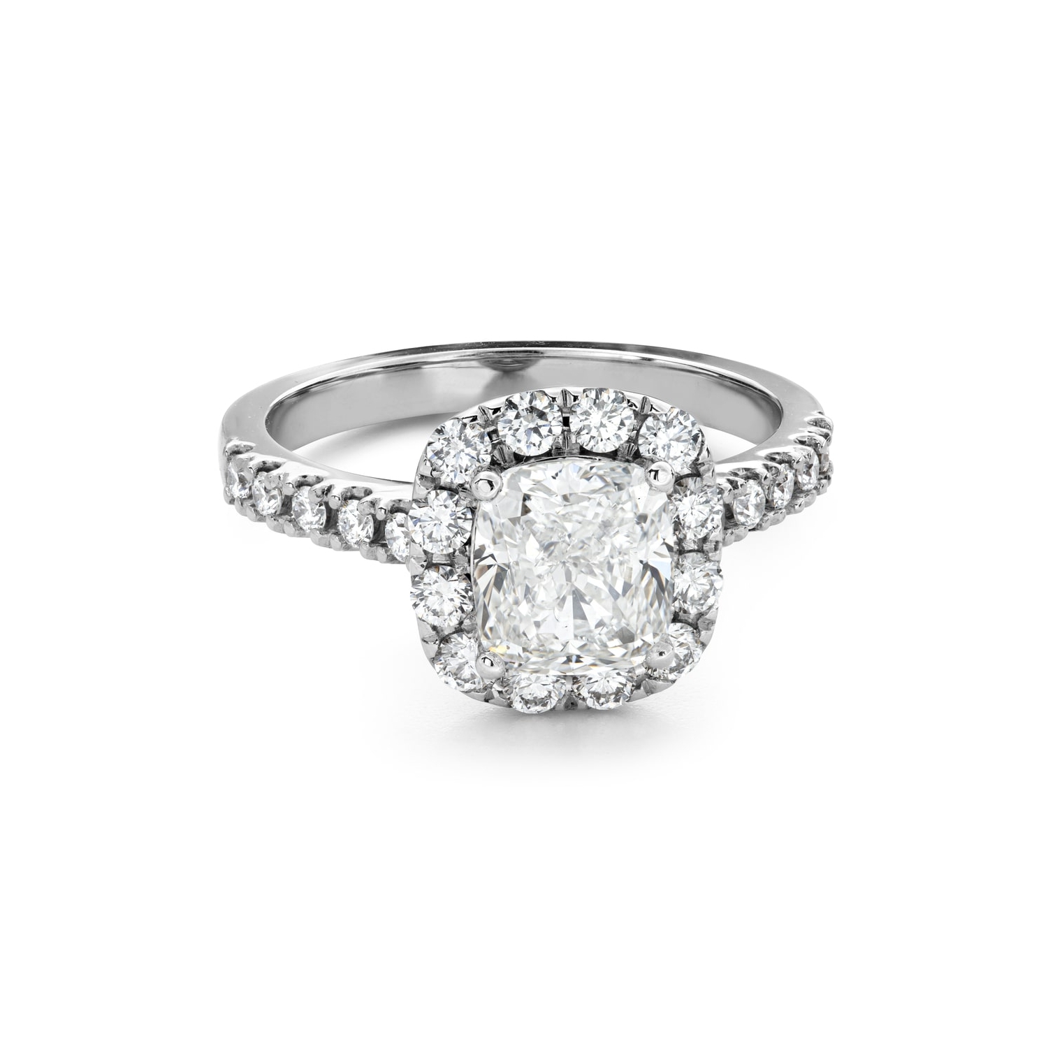 Помолвочное кольцо с алмазами "Корона 27"