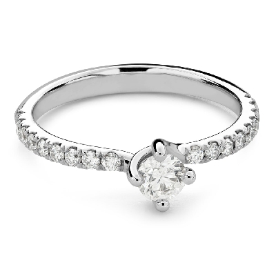 Помолвочное кольцо с Бриллиантами "В объятиях любви 149"