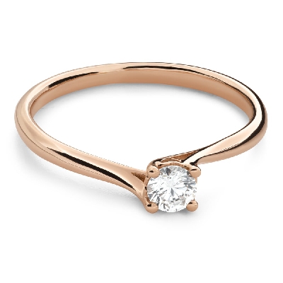 Помолвочное кольцо с Бриллиантом "В объятиях любви 150"
