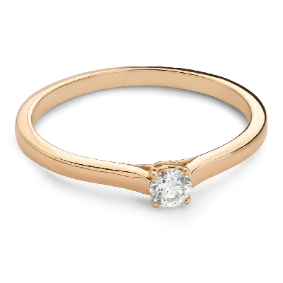 Zelta gredzens ar briljantu "Mīļais 84"
