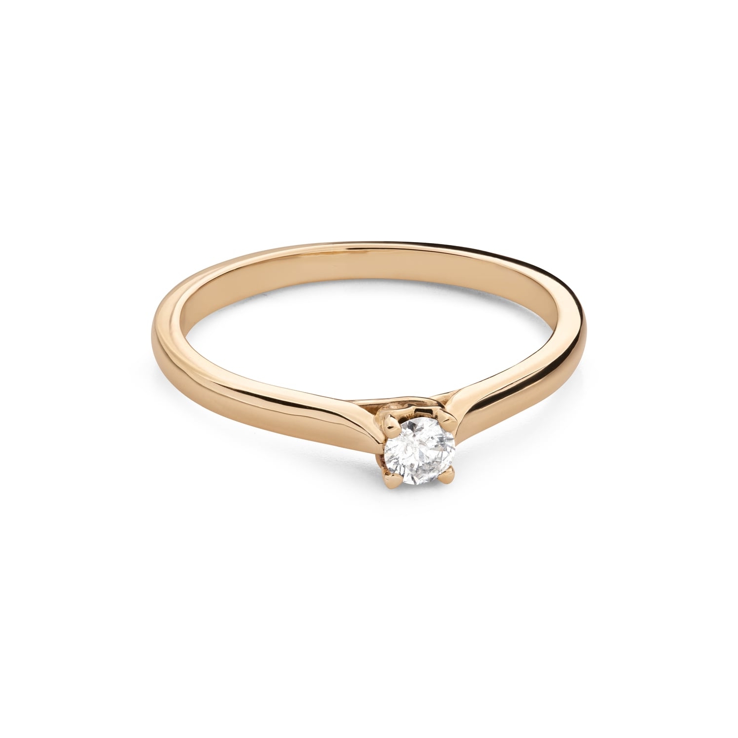 Zelta gredzens ar briljantu "Mīļais 168"