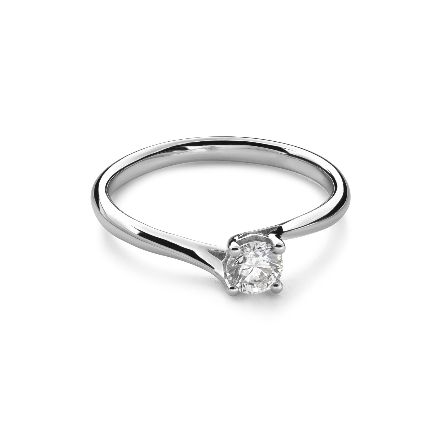 Помолвочное кольцо с Бриллиантом "В объятиях любви 152"