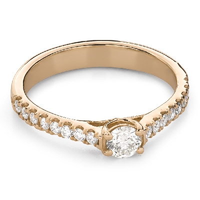 Золотое кольцо с Бриллиантами "Грациозность 317"