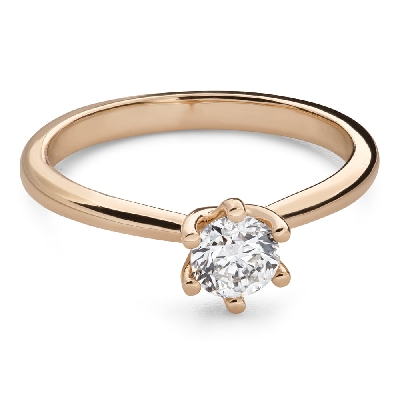 Золотое кольцо с  Бриллиантом "Незабываемый 103"
