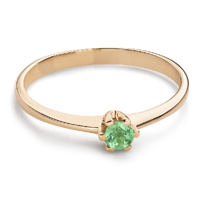 Помолвочное кольцо с драгоценными камнями "Изумруд 60"