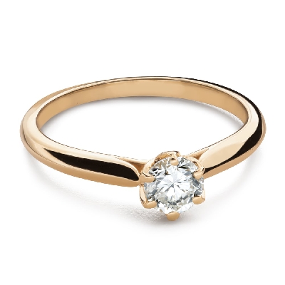 Золотое кольцо с  Бриллиантом "Единственная 264"