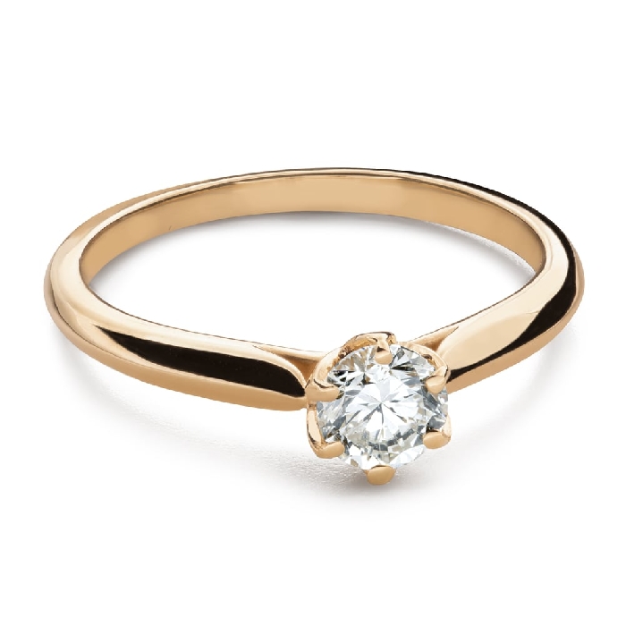 Золотое кольцо с  Бриллиантом "Единственная 264"