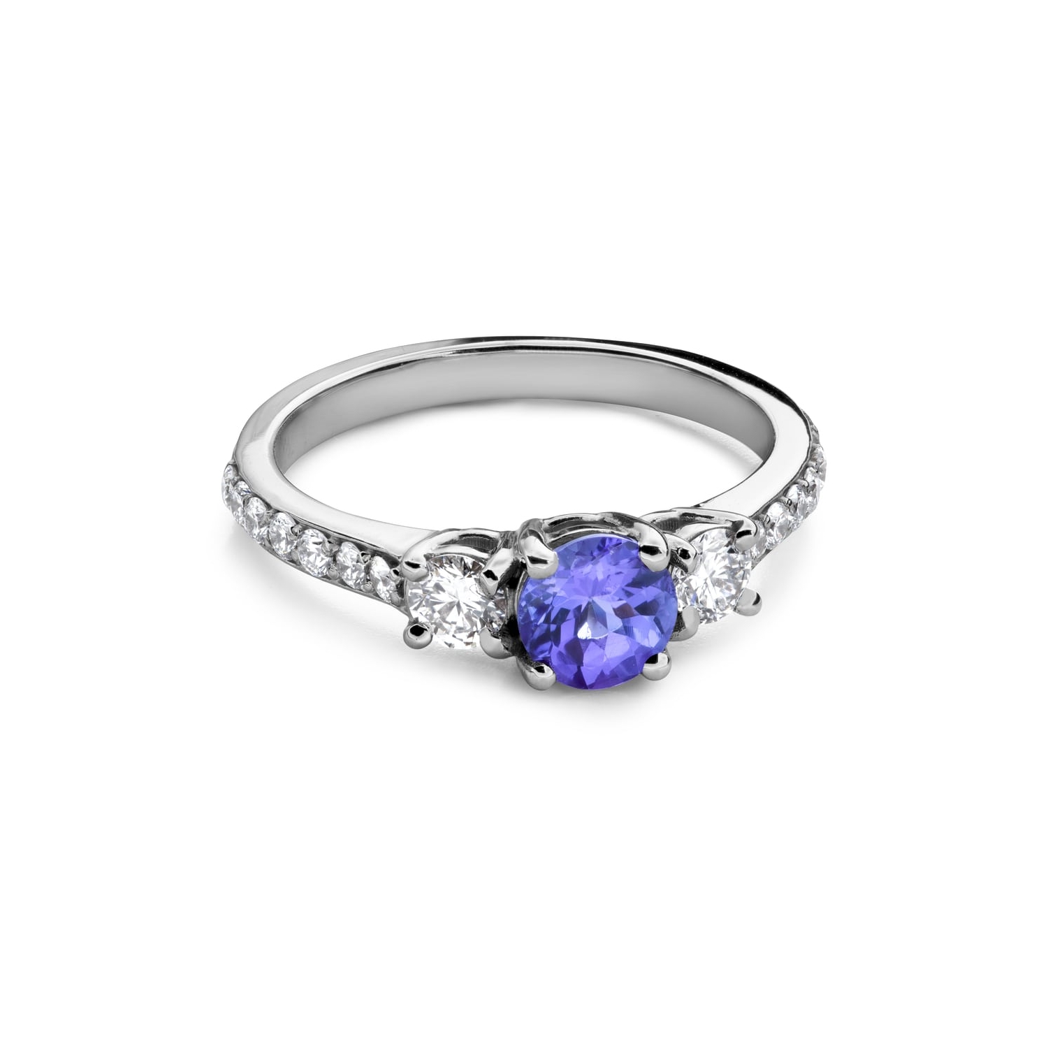 Помолвочное кольцо с драгоценными камнями "Краски 129"