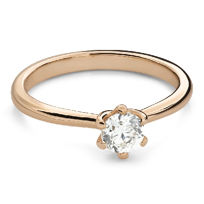 Золотое кольцо с  Бриллиантом "Королева 248"