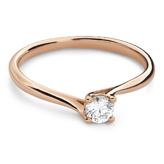 Помолвочное кольцо с Бриллиантом "В объятиях любви 160"