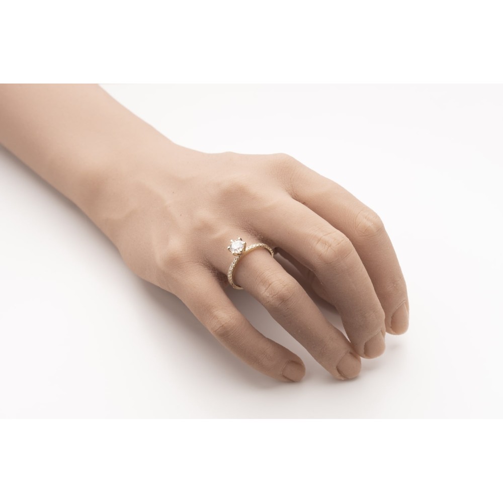 Помолвочное кольцо с Бриллиантами "Грациозность 17"